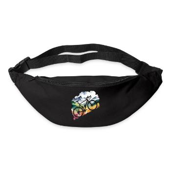 Mountain Biking Adventure Scene - Bum bag - black - Front