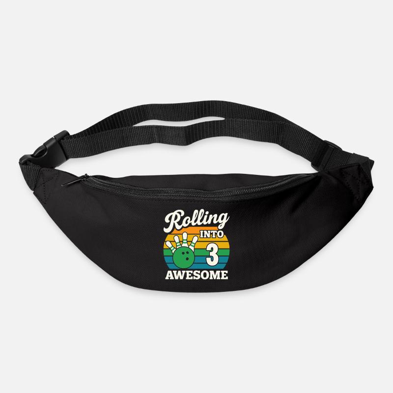 Rolling Into 3 Birthday Design - Gürteltasche - Schwarz