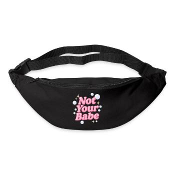 not your babe / y2k design - Bum bag - black - Front