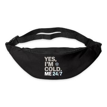Ja, mir ist kalt 24/7 Schneeflocke Winter Humor Design - Gürteltasche - Schwarz - Vorne
