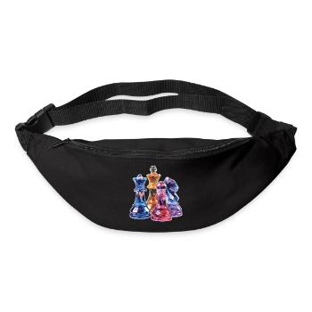 Cadeau de figurines en cristal d’échecs pour hommes - Sac banane - noir - Devant