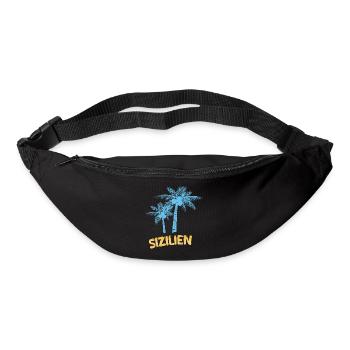 Sizilien als Palmen - Gürteltasche - Schwarz - Vorne