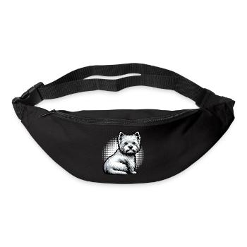 Propriétaire de Westie Westie Terrier des Highlands - Sac banane - noir - Devant