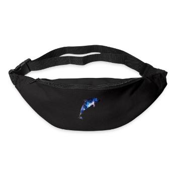 Weltraum Delfin - Gürteltasche - Schwarz - Vorne