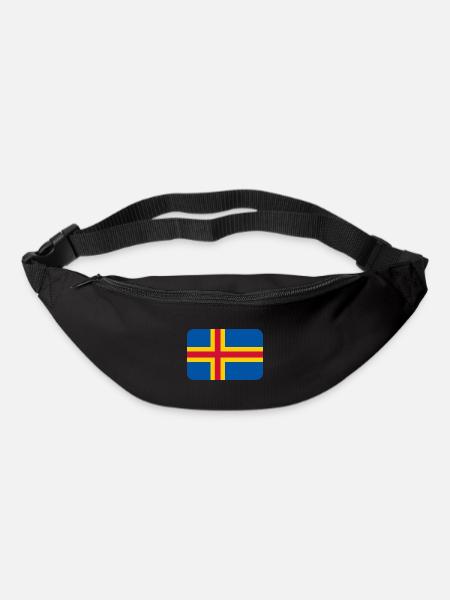 ALAND FLAG round corner 400 dpi - Gürteltasche - Schwarz