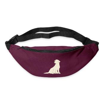 Crème du Labrador - Sac banane - bordeaux  - Devant