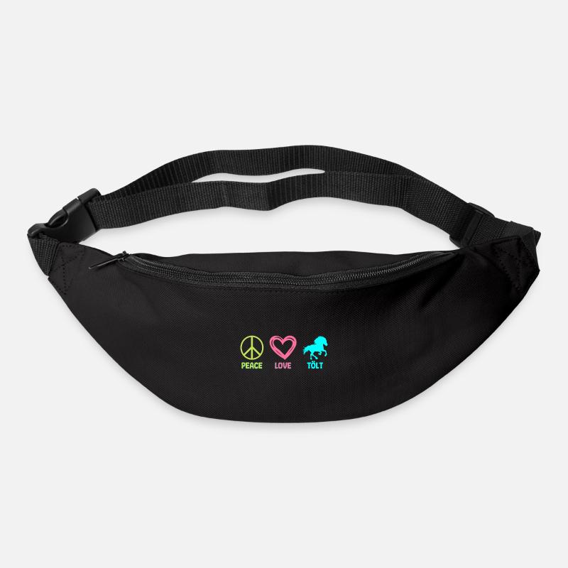 Tölt Islandpferd Isländer Pferd Peace Love - Gürteltasche - Schwarz