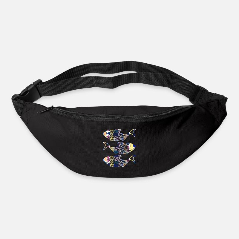 Fische - Gürteltasche - Schwarz