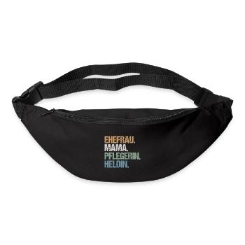 Pflegerin Pflege Mama Ehefrau Heldin Spruch Retro - Gürteltasche - Schwarz - Vorne