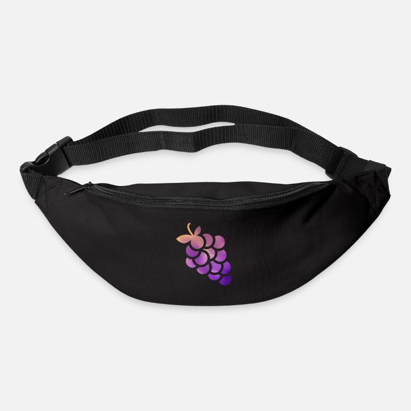 grain de raisin - Sac banane - noir