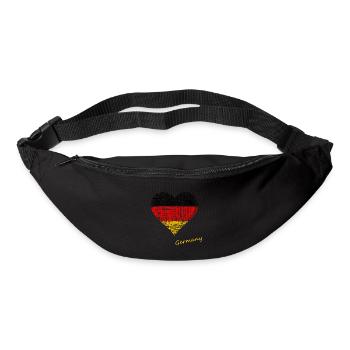 germany heart - Gürteltasche - Schwarz - Vorne