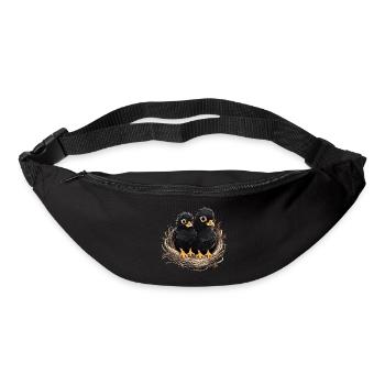 Ravens Babies Bird's Nest Chicks - Bum bag - black - Front