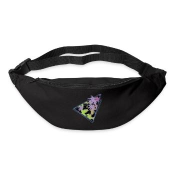 Animal Cow Gift Tropical Vaporwave Cow Pattern - Bum bag - black - Front