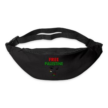 Free palestine - Sac banane - noir - Devant
