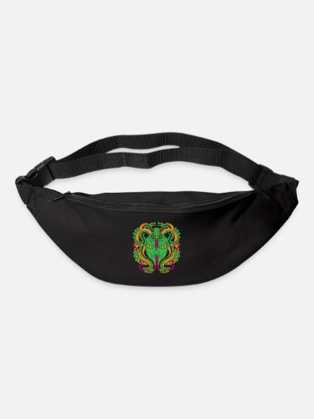 Medusa Gesicht Schlangenfrau - Gürteltasche - Schwarz