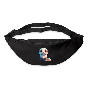 cute baby ferret - Bum bag - black - Front