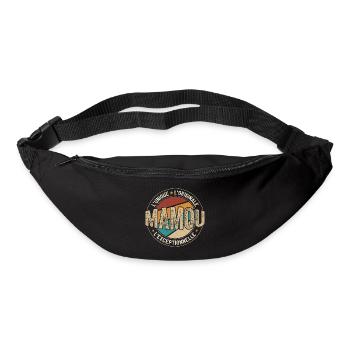 Cadeau Mamou Femme Grand mère original mamie - Sac banane - noir - Devant