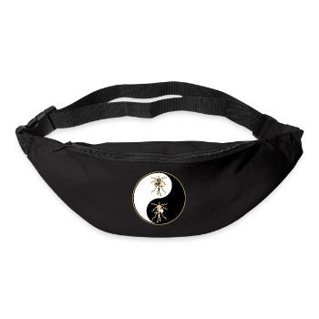Chaman dansant en Yin Yang - Sac banane - noir - Devant