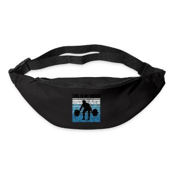Bodybuilding this is my world Bodybuilder retro - Gürteltasche - Schwarz - Vorne