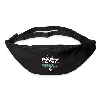 Bientôt Papy En 2023 - Sac banane - noir - Devant