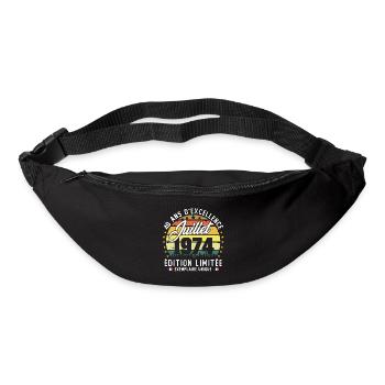 Vintage 1974 Juillet Rétro Anniversaire 49 Ans - Sac banane - noir - Devant