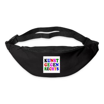 Kunst gegen rechts - Gürteltasche - Schwarz - Vorne