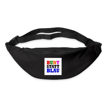 Bunt statt blau - Gürteltasche - Schwarz - Vorne
