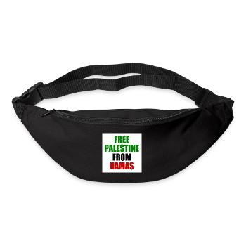 Free palestine - Sac banane - noir - Devant