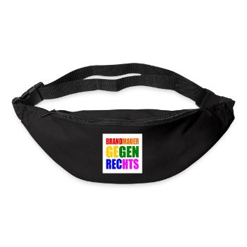 brandmauer gegen rechts - Gürteltasche - Schwarz - Vorne