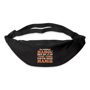 On m'appelle Mamou parce que je suis cool, Mamie - Sac banane - noir - Devant