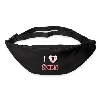 i love skiing - Gürteltasche - Schwarz - Vorne