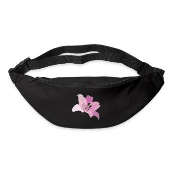 Rosa Orchidee - Gürteltasche - Schwarz - Vorne