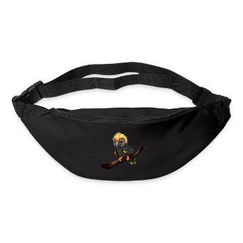 Baby Papagei Vogel Ara - Gürteltasche - Schwarz - Vorne