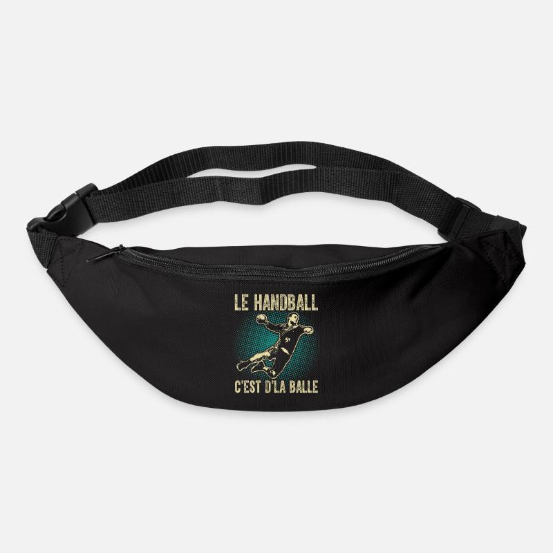 Le handball c'est d'la balle - Sac banane - noir
