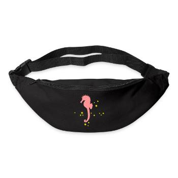 Seepferdchen mit Sternen und Punkten - Gürteltasche - Schwarz - Vorne