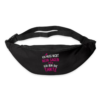 Ich bin die Tante - Gürteltasche - Schwarz - Vorne