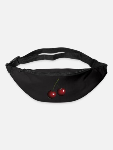 Kirschen - Gürteltasche - Schwarz