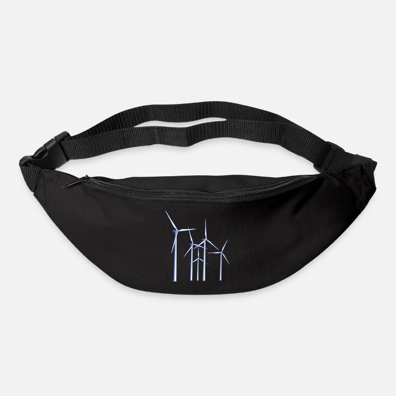 éoliennes - Sac banane - noir