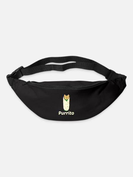 Purrito - Katzen Burrito schnurren Katze Kätzchen - Gürteltasche - Schwarz