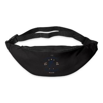 ZUM RADELN GEBOREN - lustiges Biker Shirt Geschenk - Gürteltasche - Schwarz - Vorne