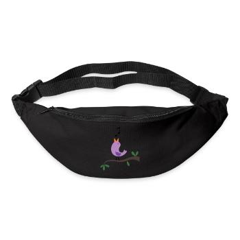 Oiseau chanteur - Sac banane - noir - Devant