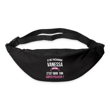 Vanessa super pouvoir femme - Sac banane - noir - Devant