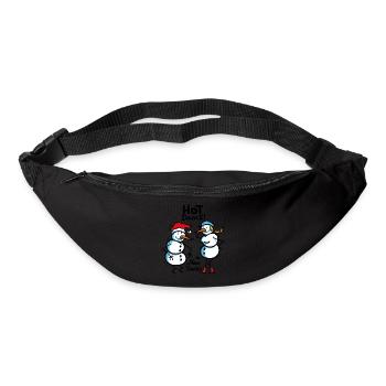 Dancing snowmen - Bum bag - black - Front