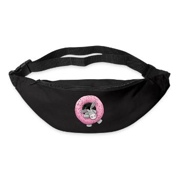 Cuddly donkey with donut - Bum bag - black - Front