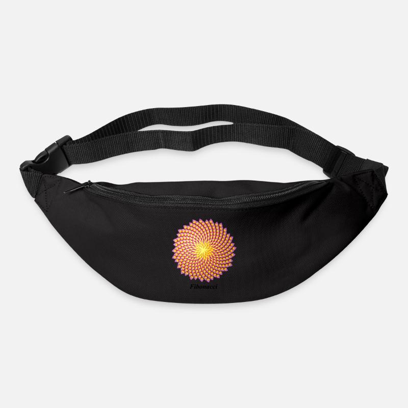 Fibonacci-Blume - Gürteltasche - Schwarz