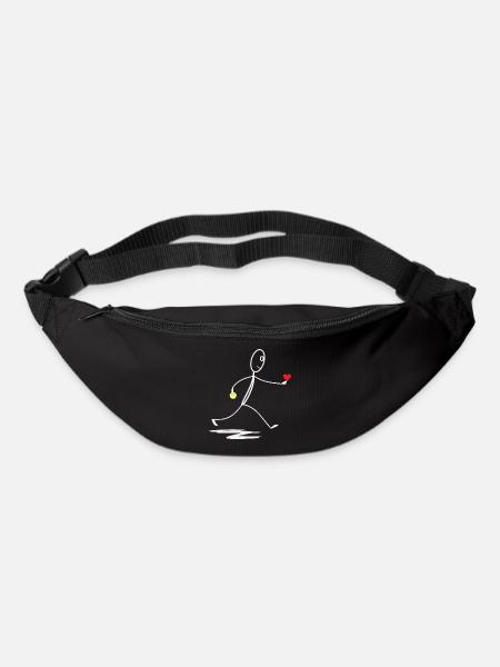 Herz - Herzlich - Strichmännchen - Gürteltasche - Schwarz