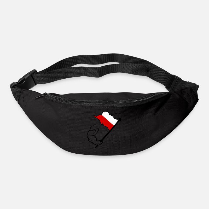 Polish flag - Bum bag - black