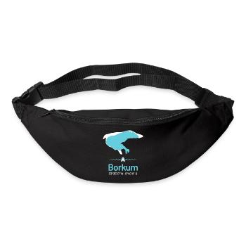 Borkum | Design-Landkarte - Gürteltasche - Schwarz - Vorne