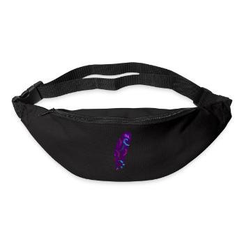 Colored feathers - Bum bag - black - Front