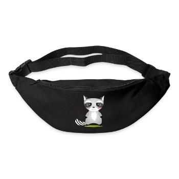 cute raccoon in comic style to love - Bum bag - black - Front